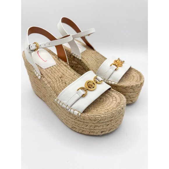 Versace Women's Medusa Espadrille Wedge Sandals - Picture 4 of 9